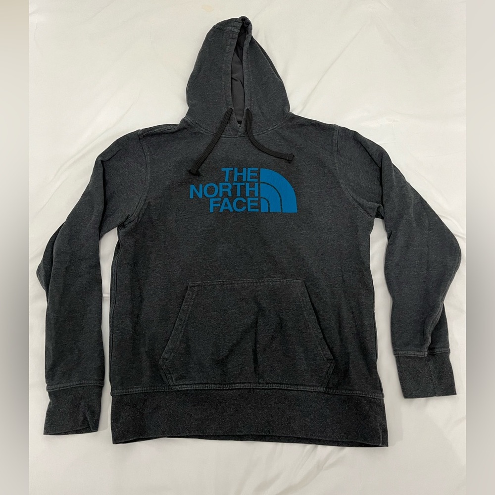 The North Face Gray Hoodie Sweatshirt Medium